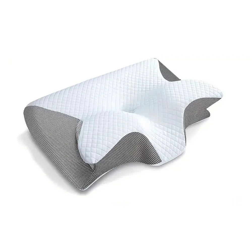 Butterfly orthopedic memory foam pillow with cervical neck support