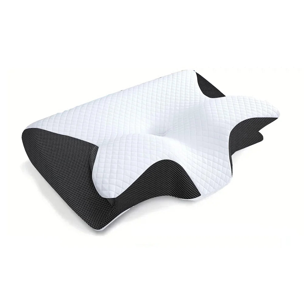 Butterfly orthopedic memory foam pillow with cervical neck support